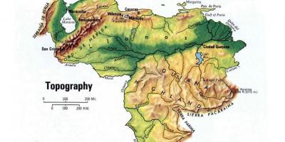Kat jeyografik nan venezyela topografik